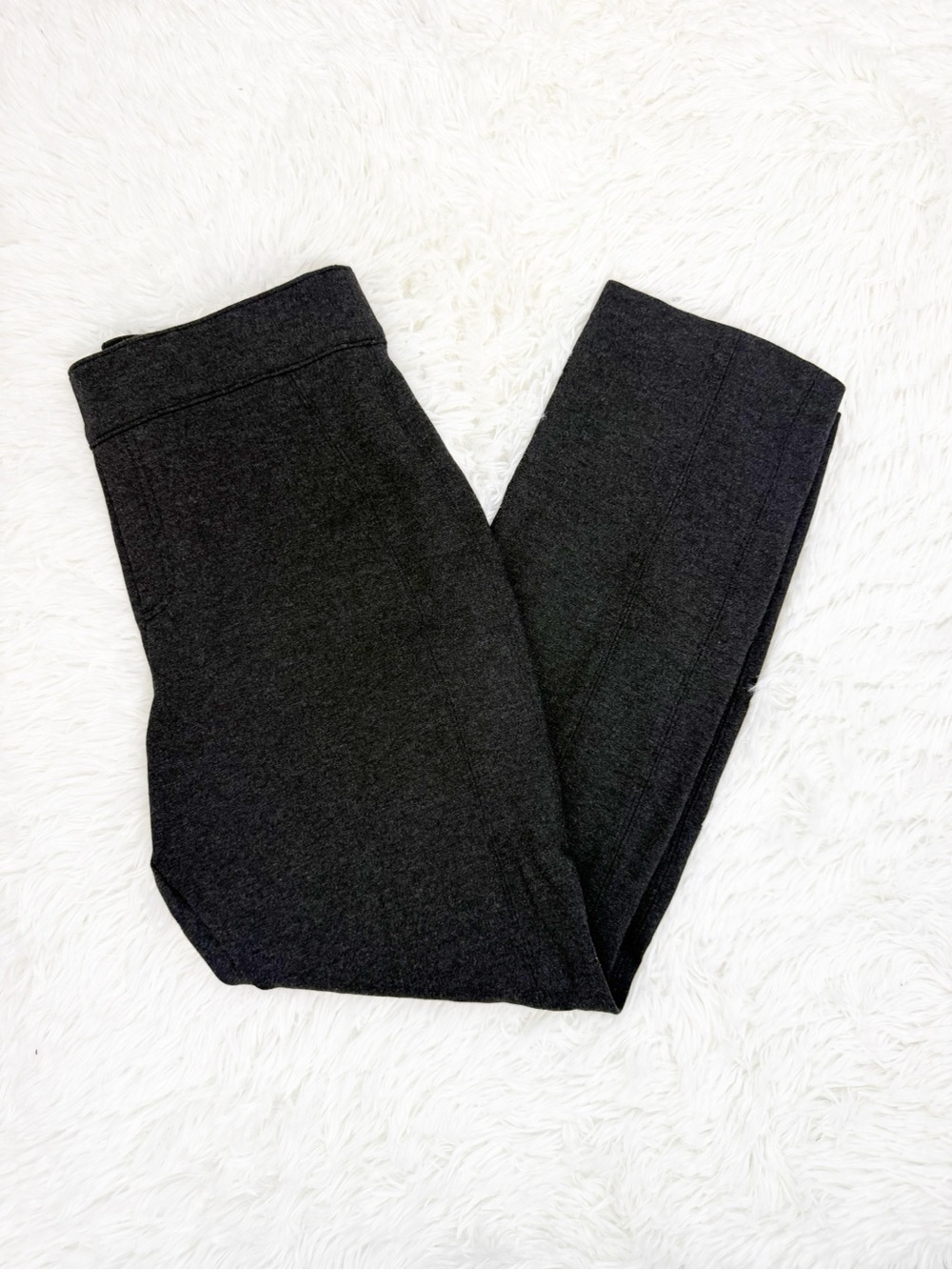 SPANX Ponte Slim Straight Pants Charcoal Gray Size Medium Petite